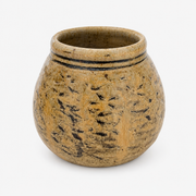 Small Ceramic Tan/Blue Pot