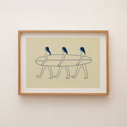 "Surfers" 90's Surf Culture Inspired Minimal Art Print