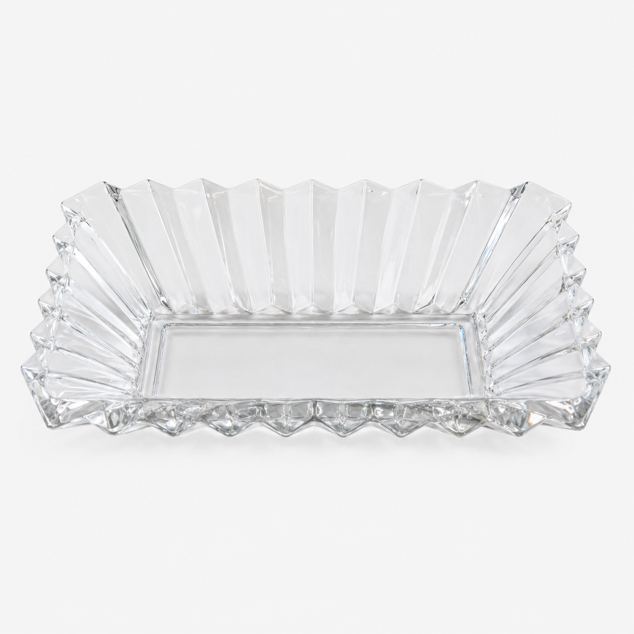 Large Crystal Rectangle Bowl