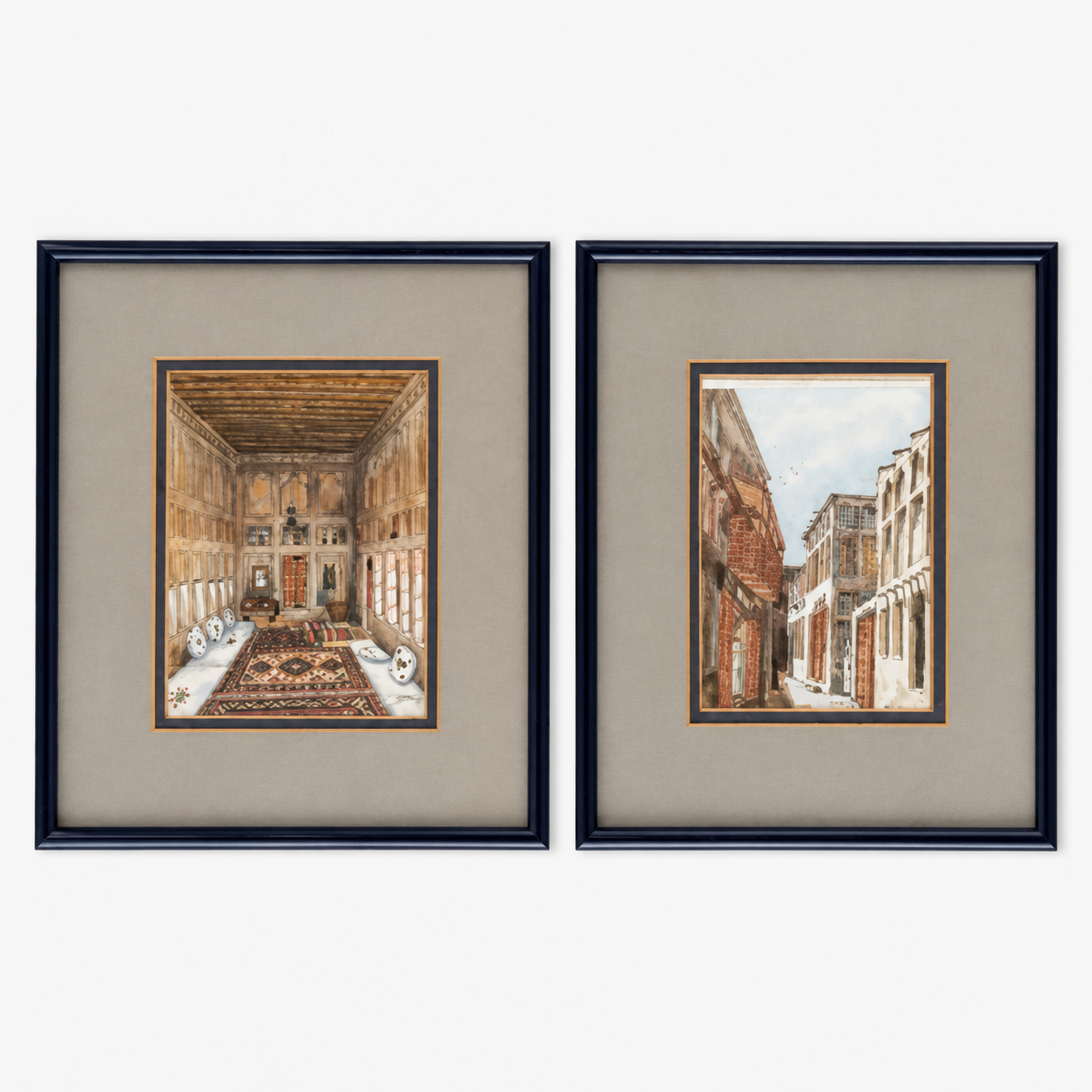 Navy Blue Frame w/ Print