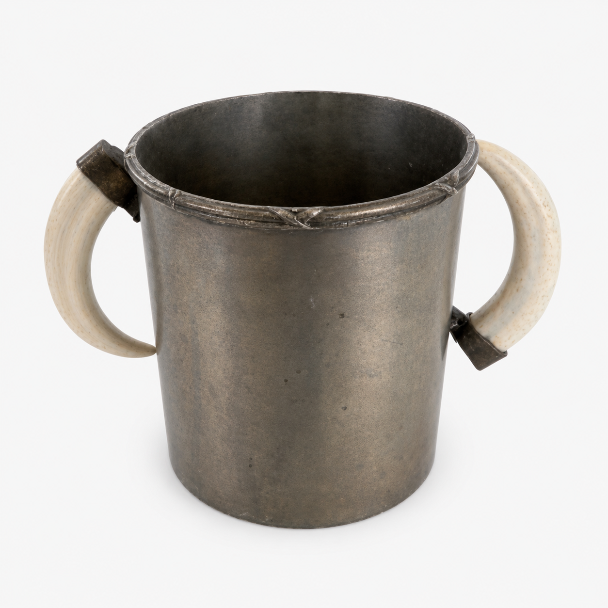 Silver Ice Bucket w/ Horn Handles