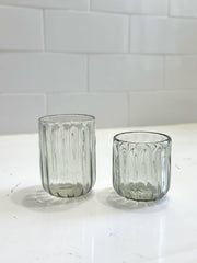 Handblown Fluted Tumbler, *New Rounded Bottom