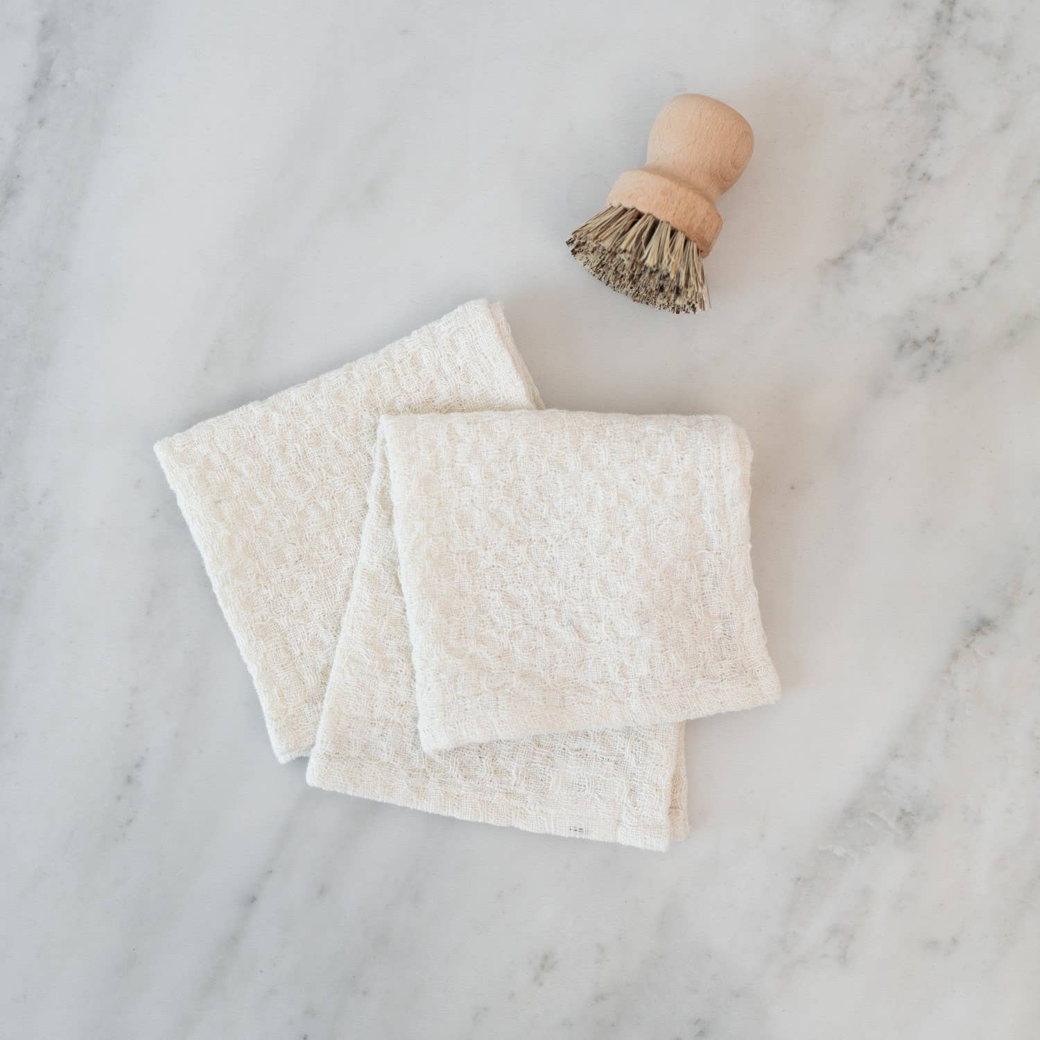 Undyed Linen Dishcloth Set of 2