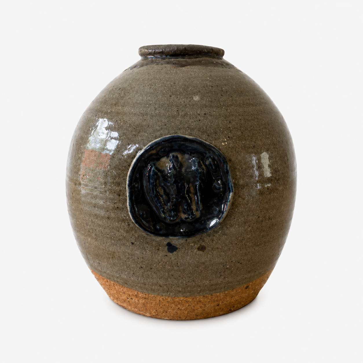 Ceramic Vase with Blue Circle