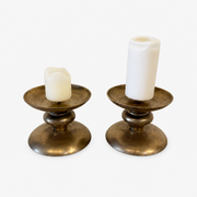 Short Brass Candle Holders