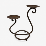Double Iron Candle Holder
