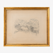 Vintage Drawing in Gold Frame II