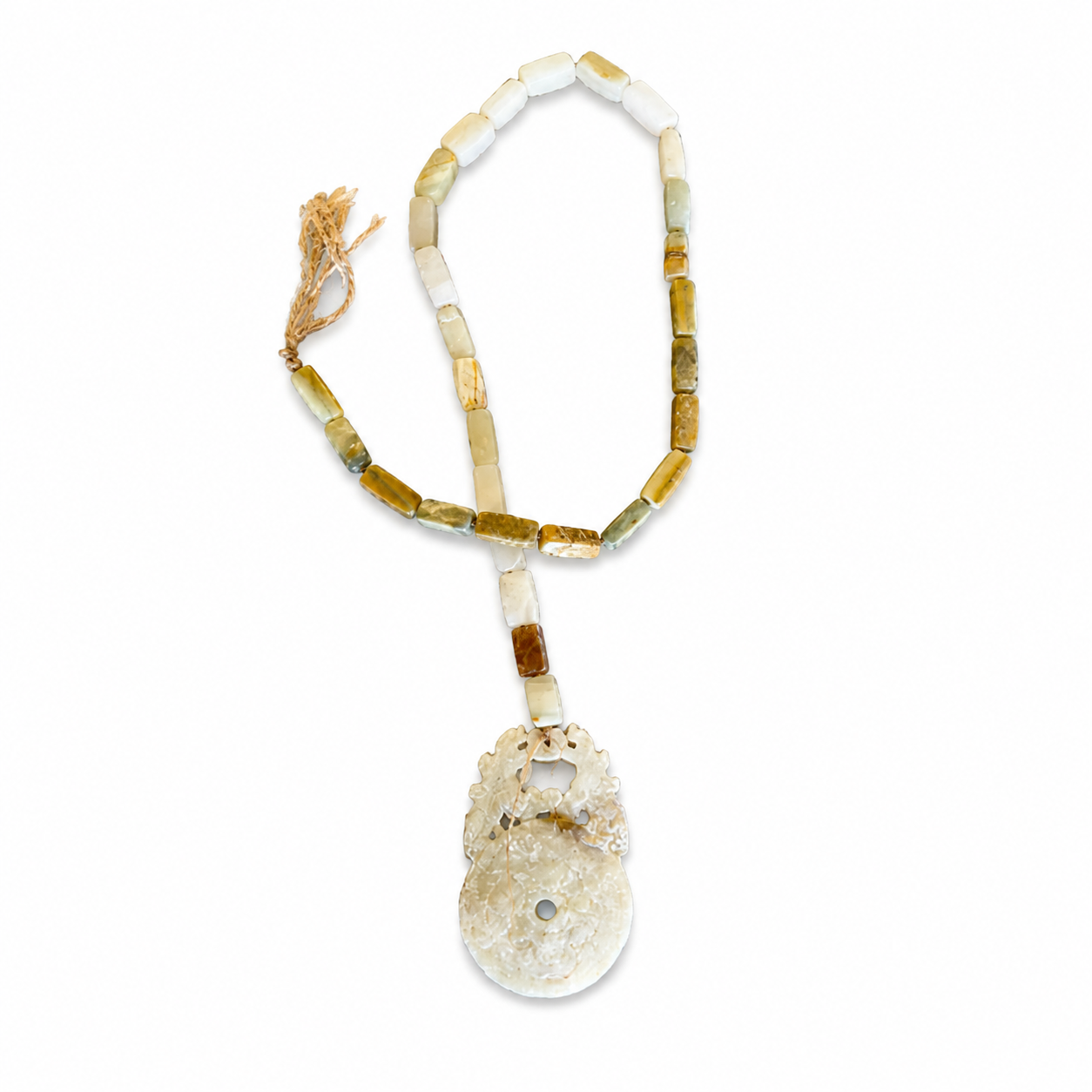 White Beads w Pendant