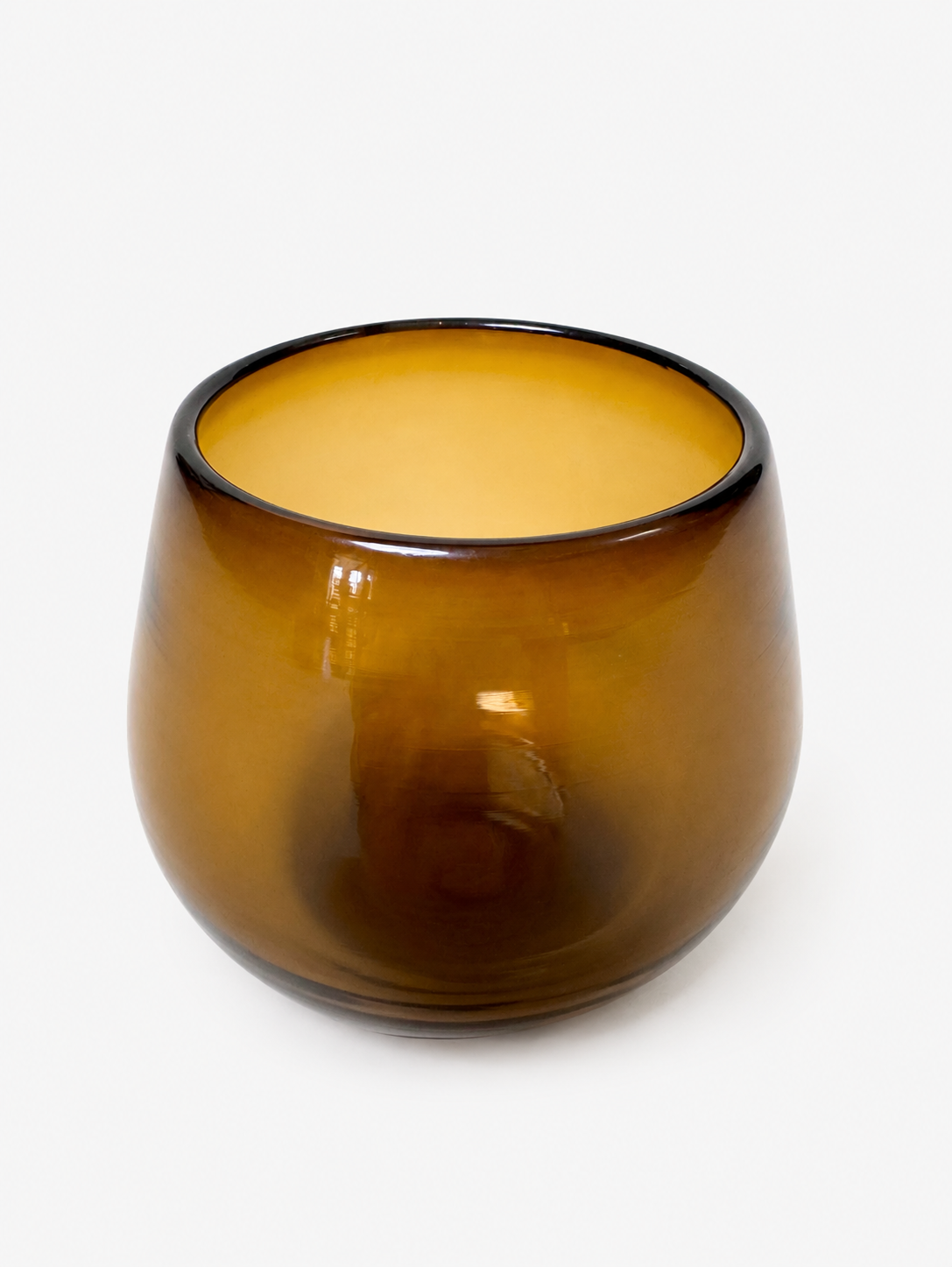 Ronde Blown Glass, Amber