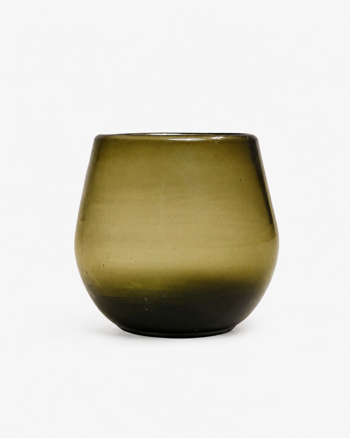 Ronde Blown Glass, Olive Green