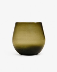 Ronde Blown Glass, Olive Green