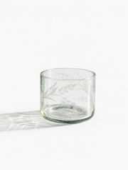 Hand-Etched Short Glass