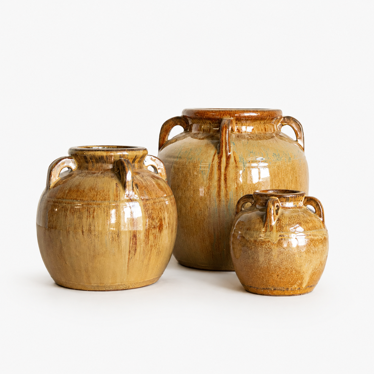 Chevalier Cream Glazed Vase With Handles