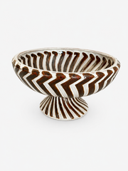 MCM Striped Pedestal Bowl