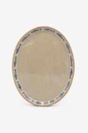 Blue Sardine Stamped Ceramic Platter