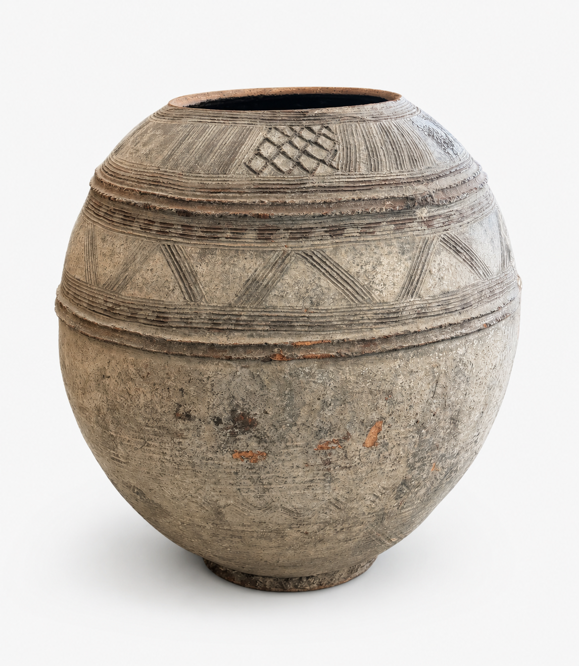 Carved Earth Pot