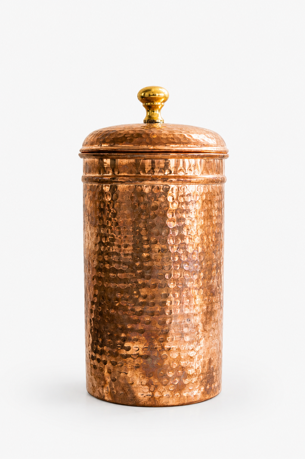 Copper Hammered Canister