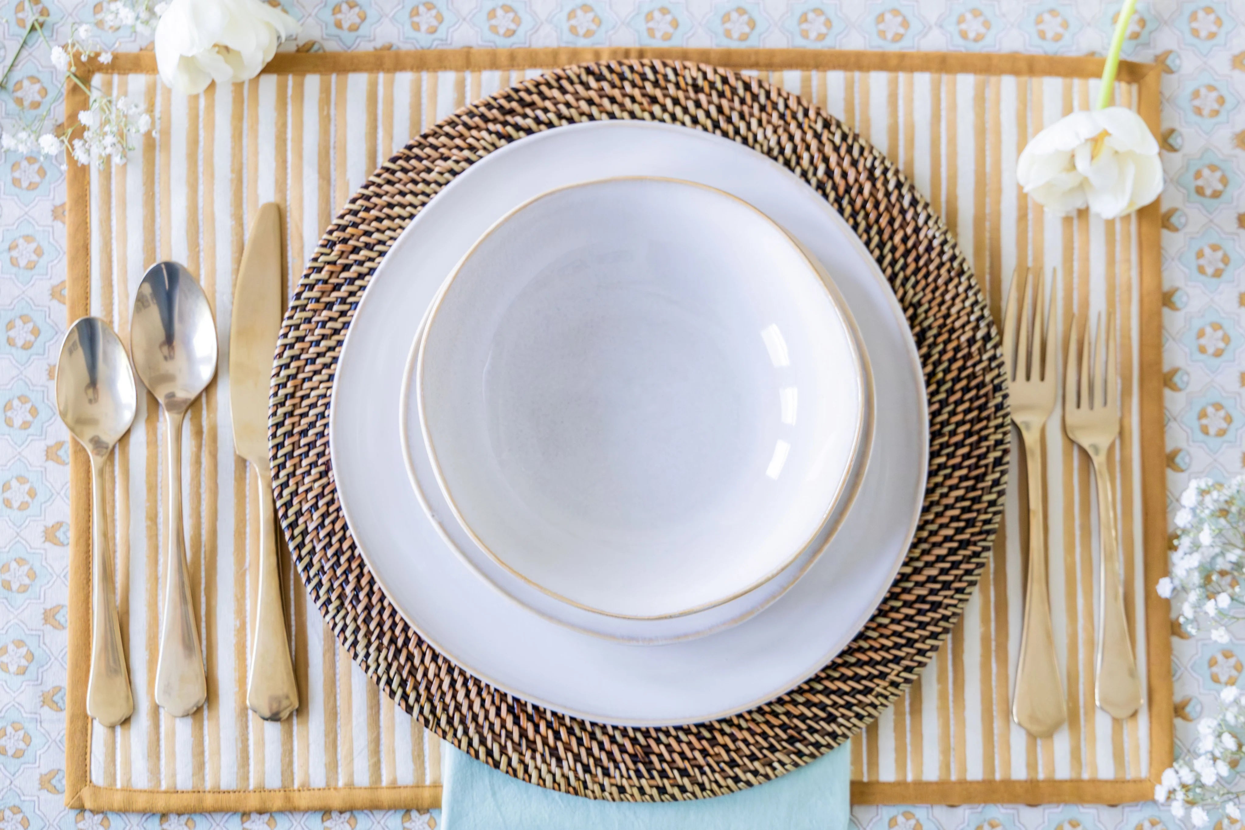 Reversible Quilted Placemats Set of 4