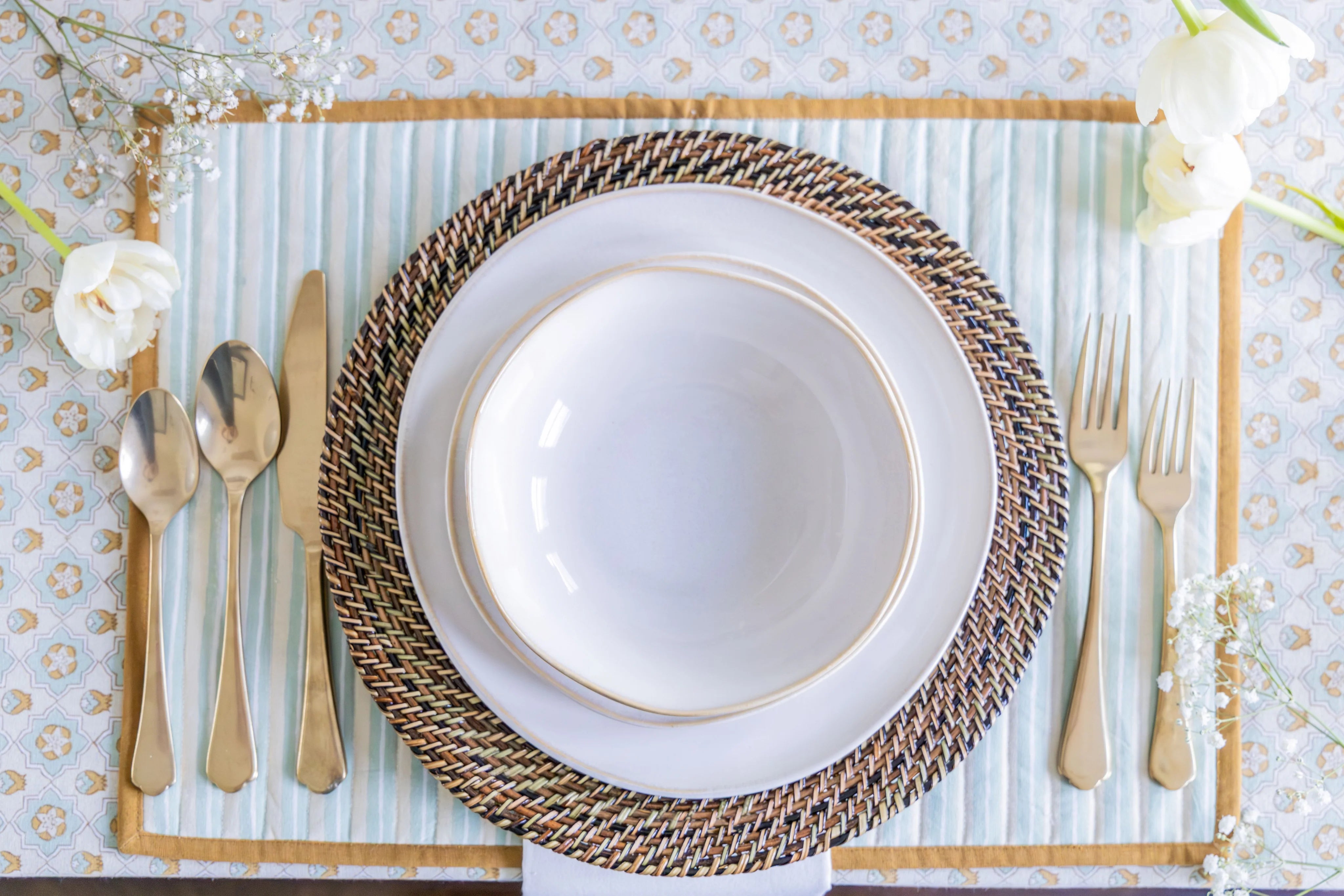 Reversible Quilted Placemats Set of 4