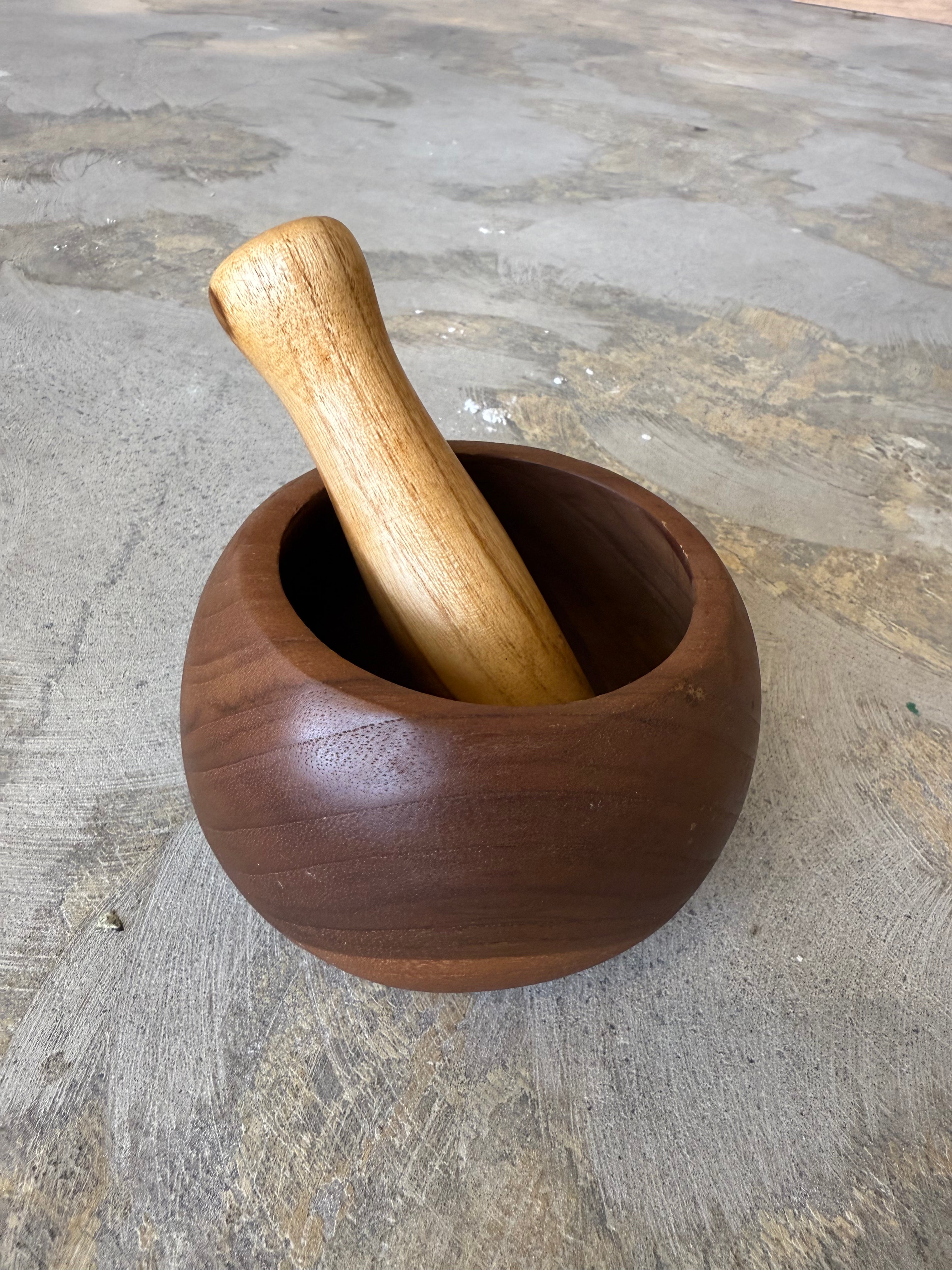 Teak Mortar & Pestle