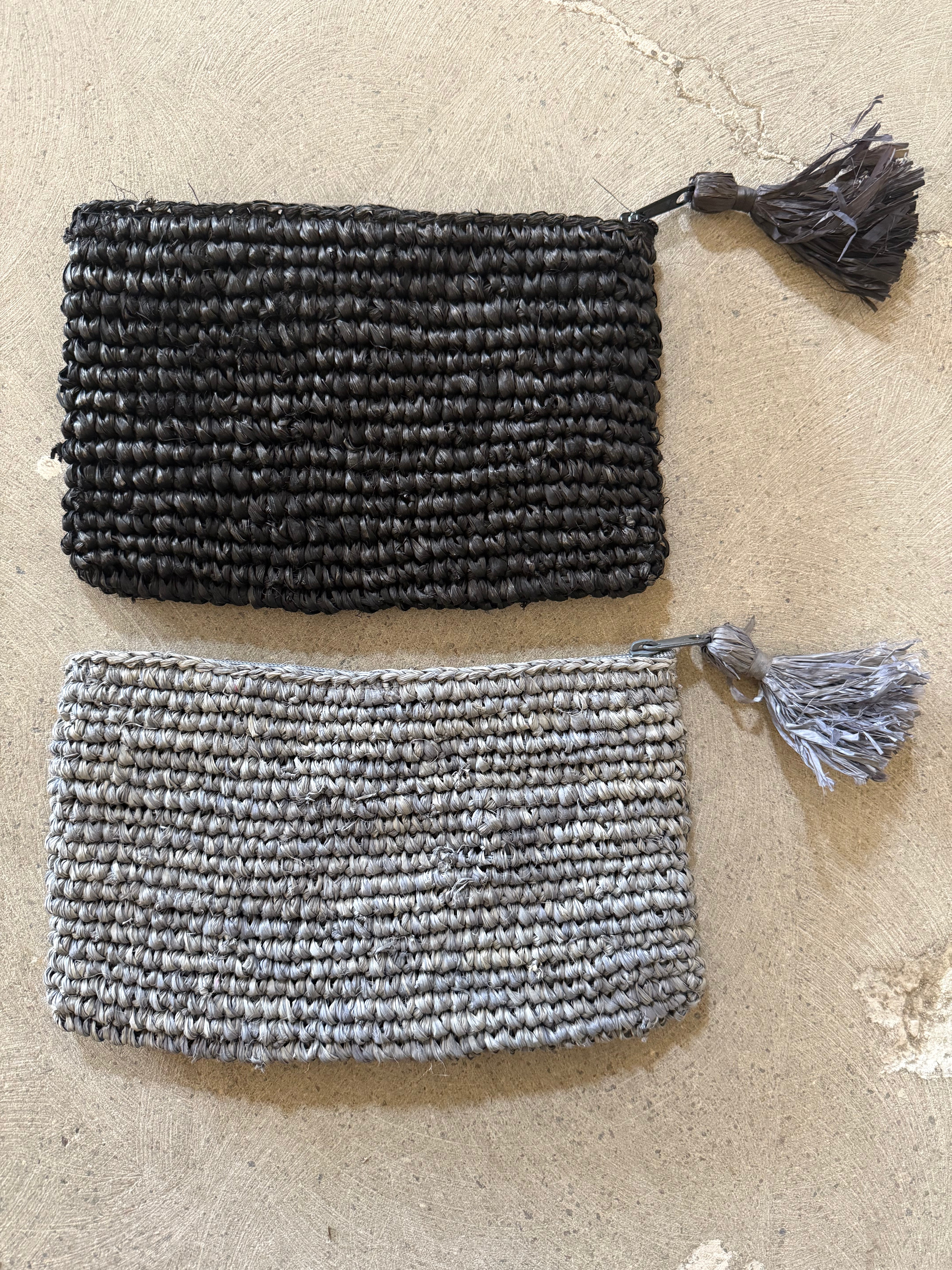 Raffia Clutch