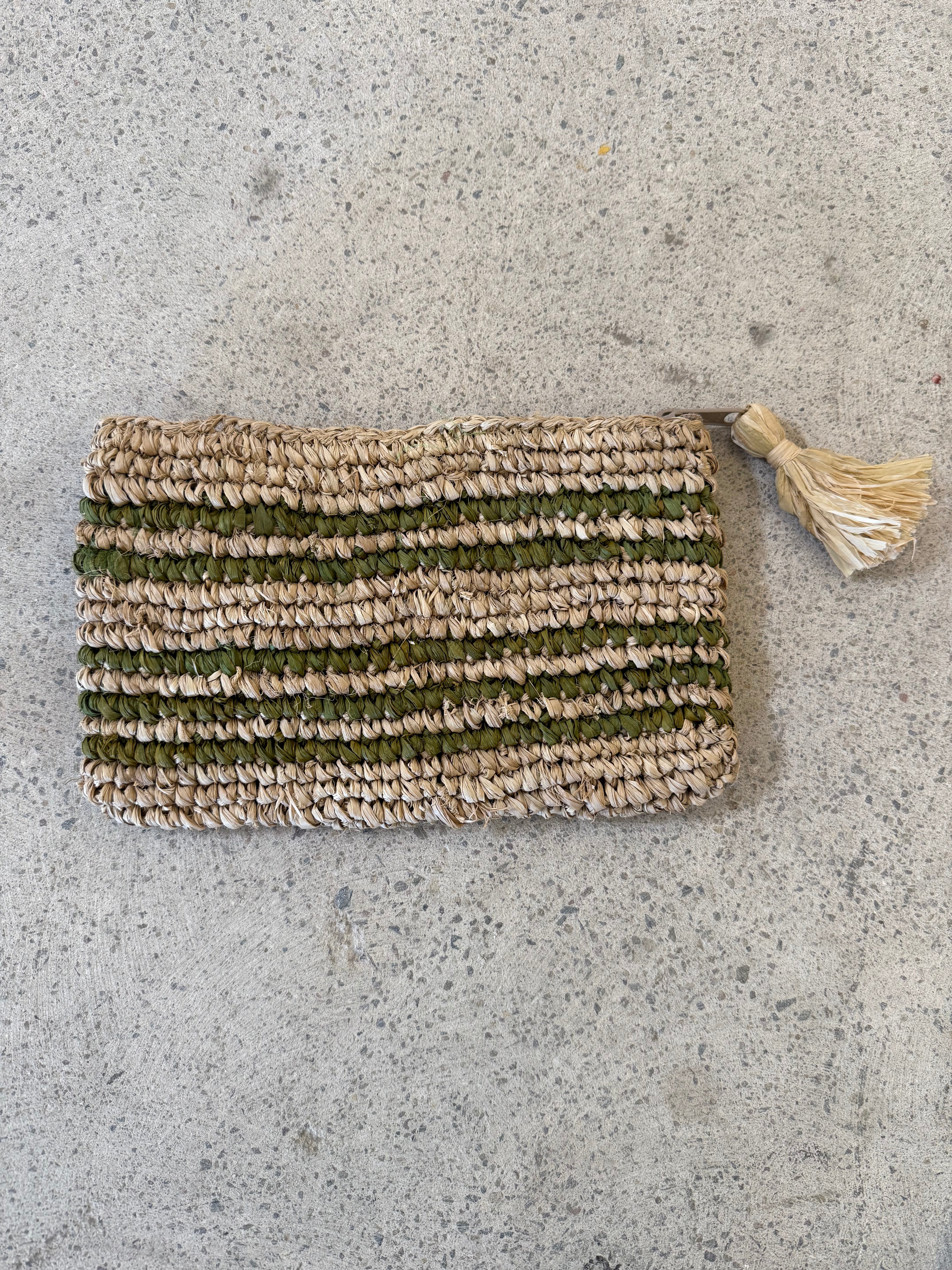 Raffia Clutch