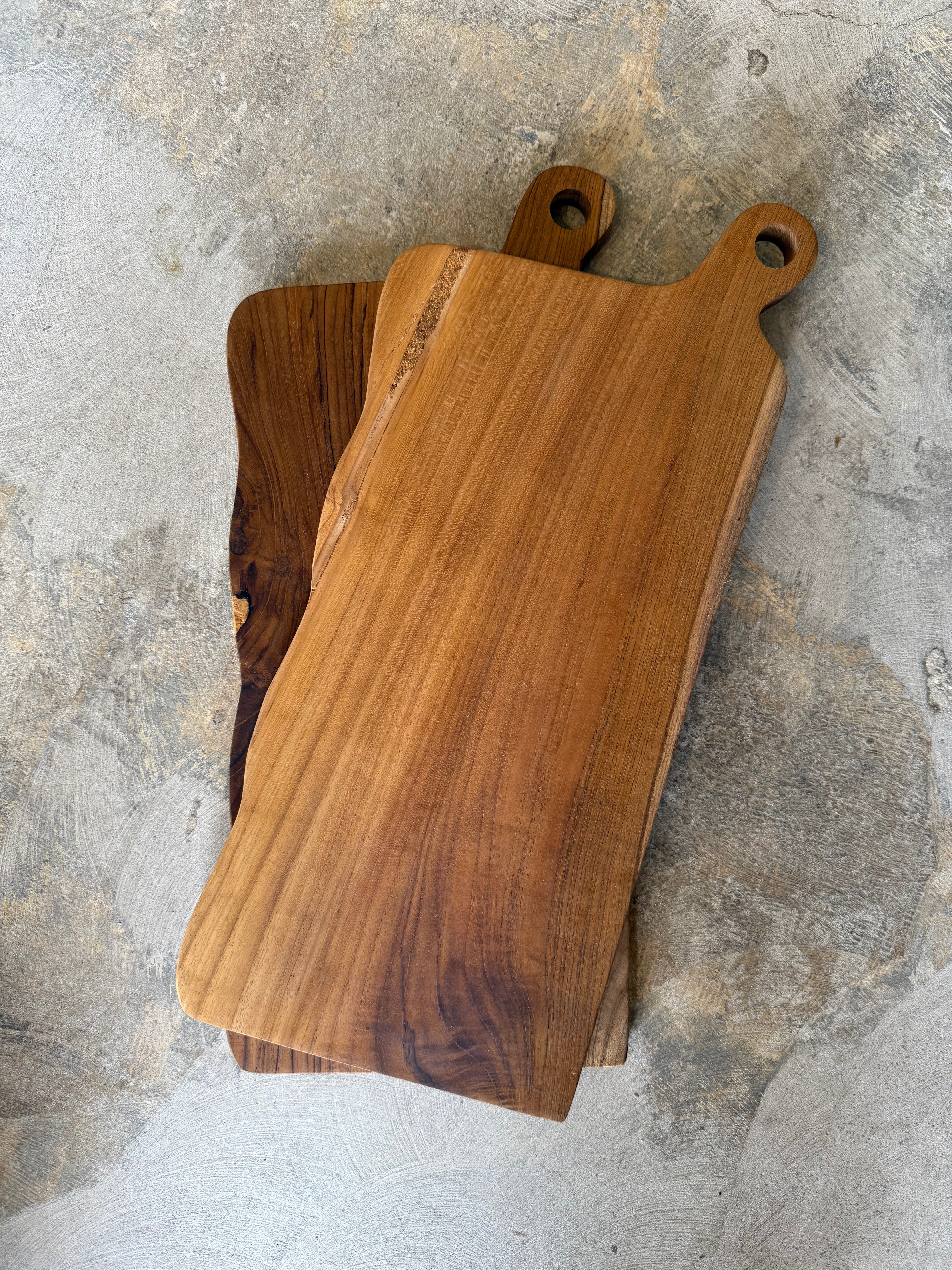 Teak Cutting Board Large (small handle)