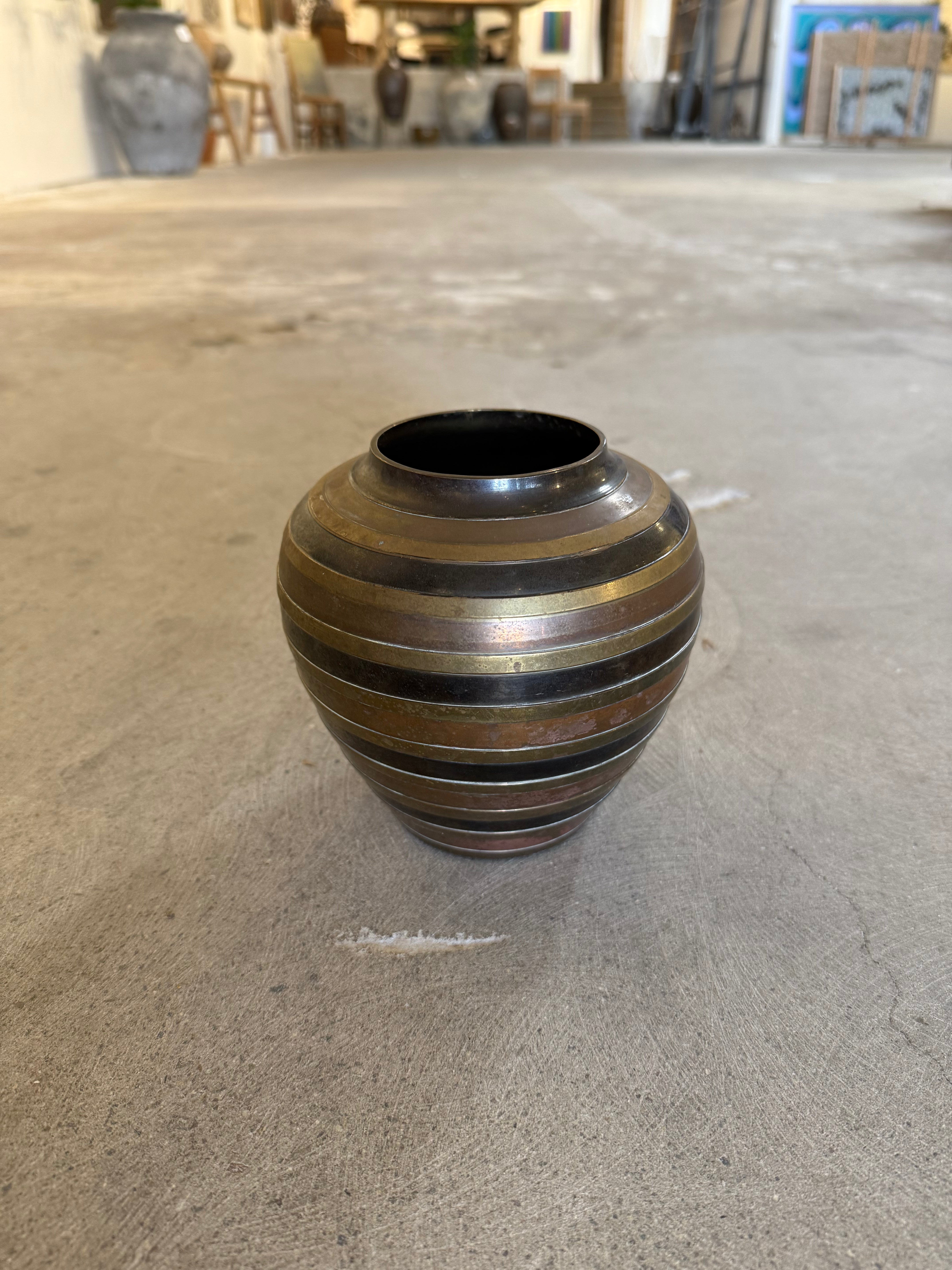 Multicolor Brass Vase