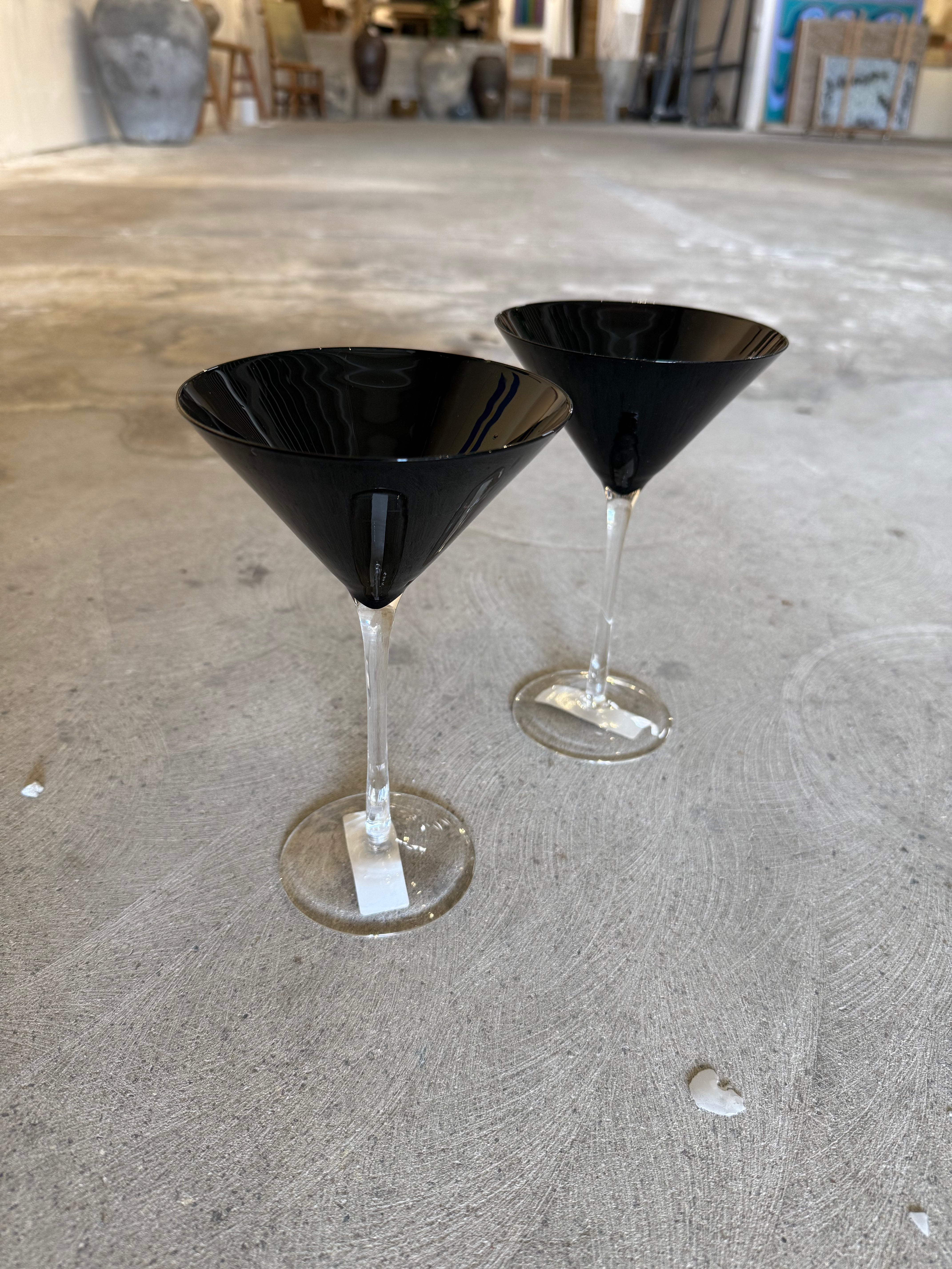 Black Martini Glasses
