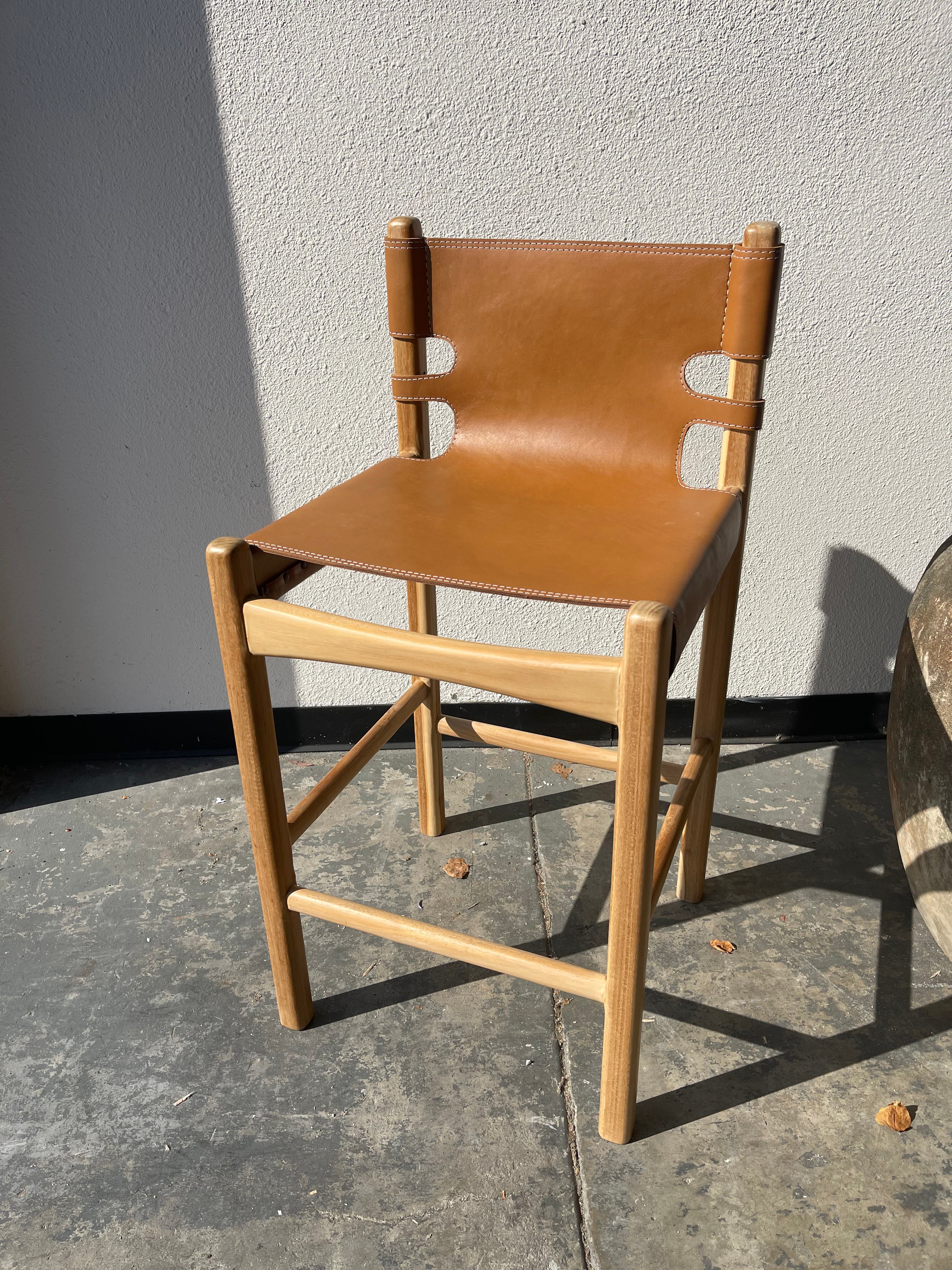 Leather Strap Safari Stool