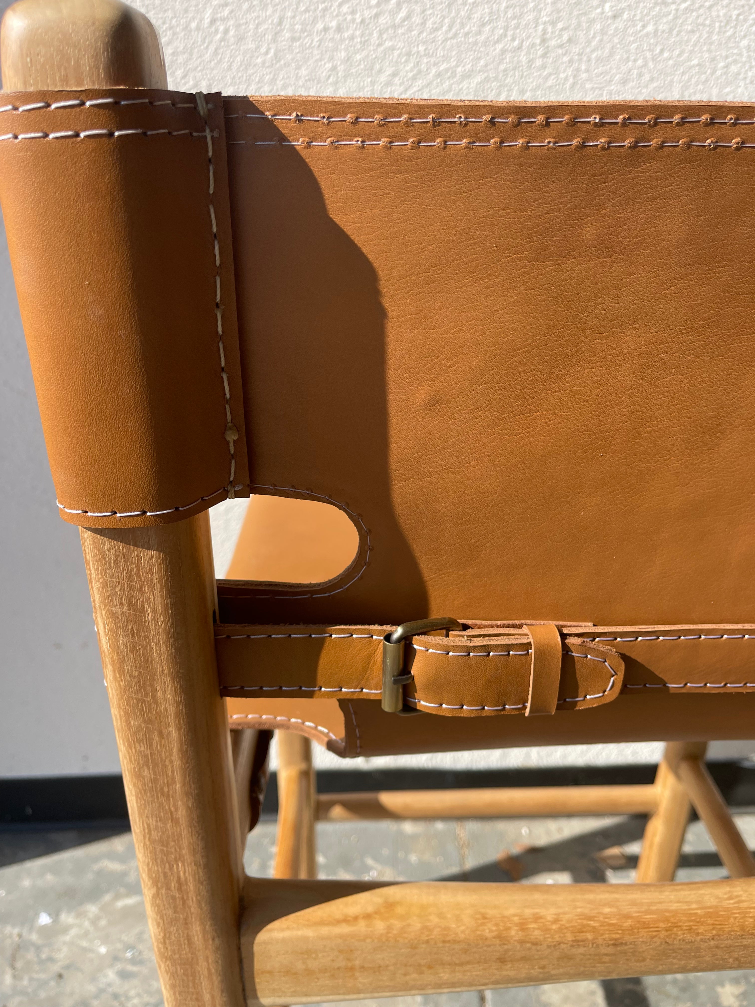 Leather Strap Safari Stool