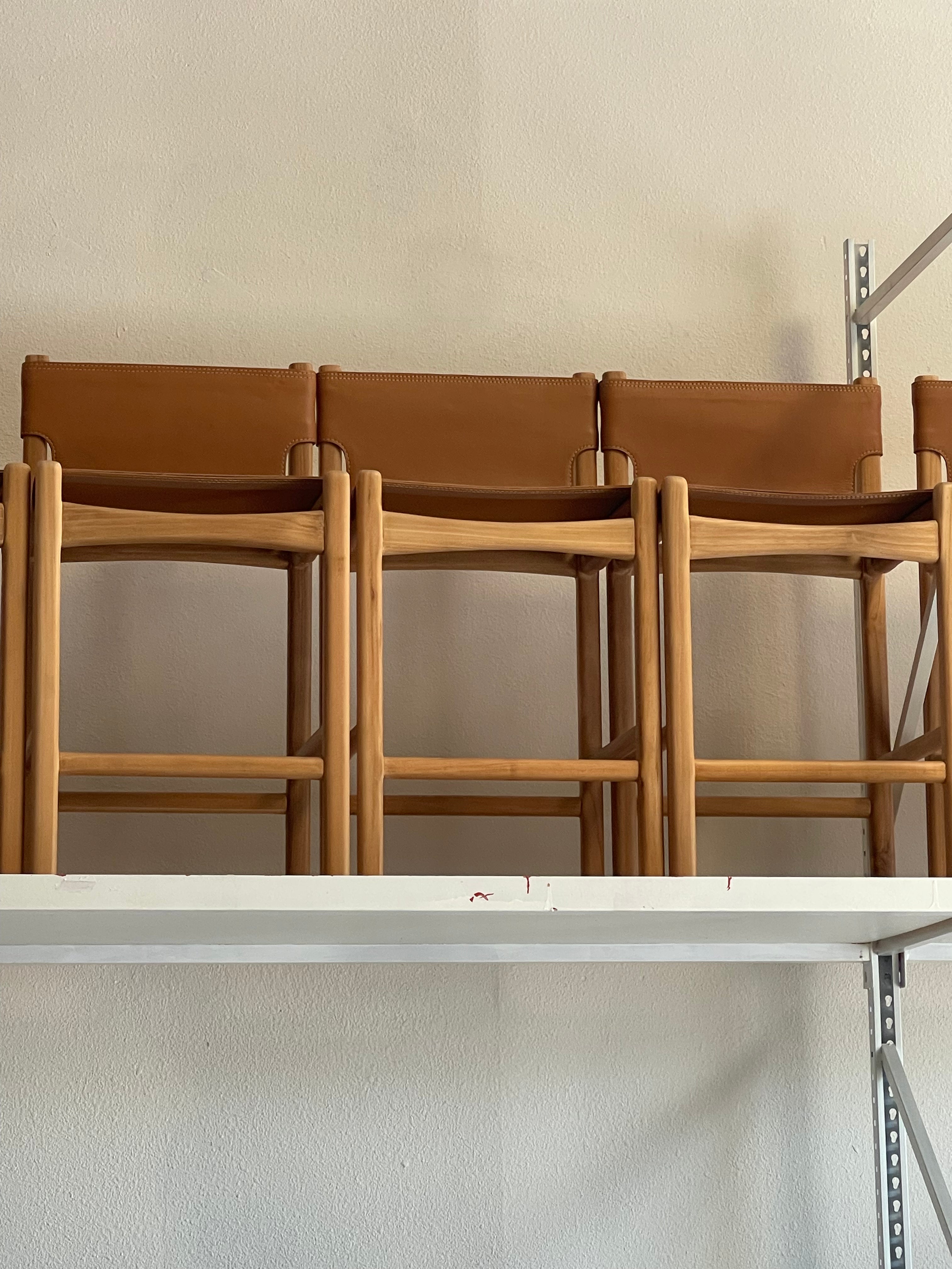 Leather Safari Counter Stool