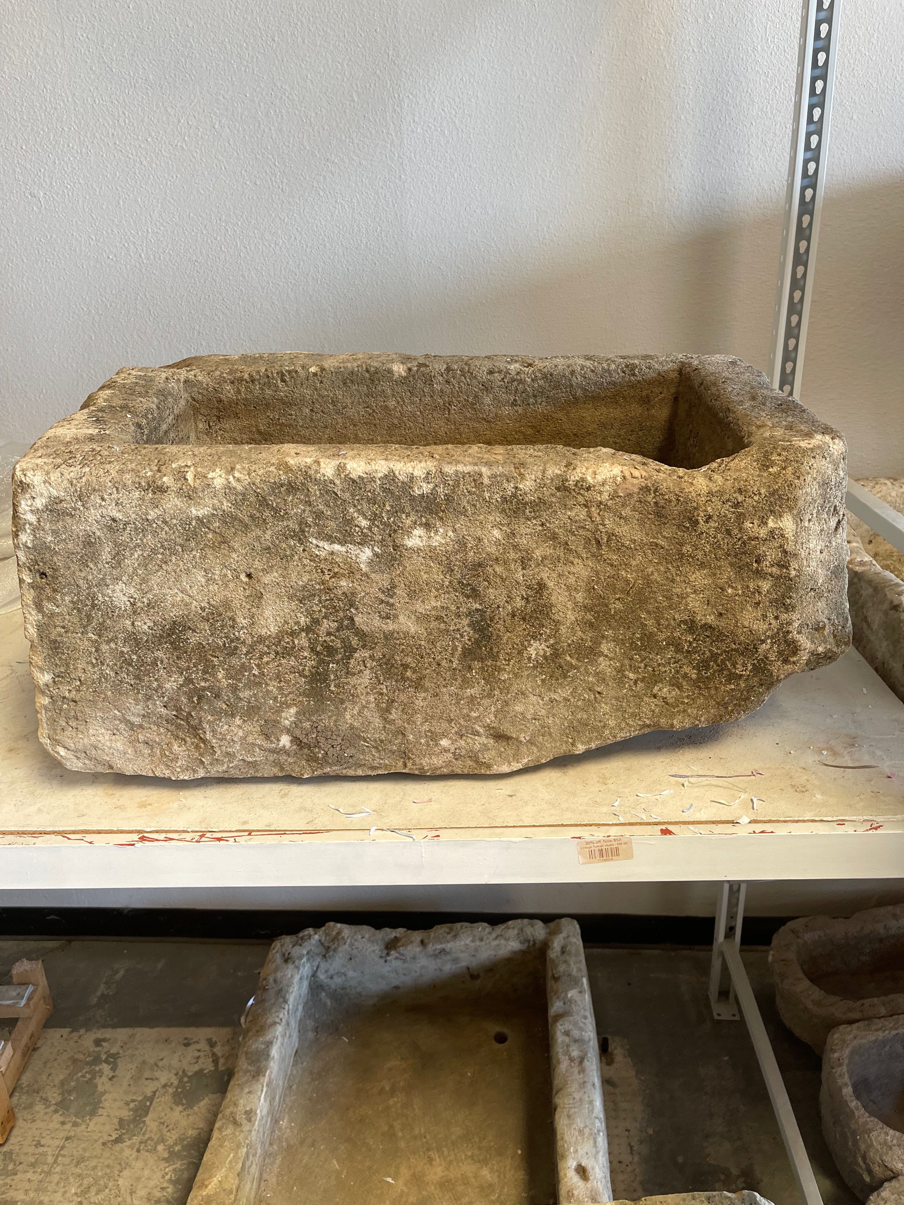 Limestone Trough - Rectangle (Textura)