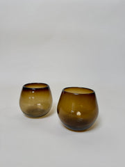 Ronde Blown Glass, Amber