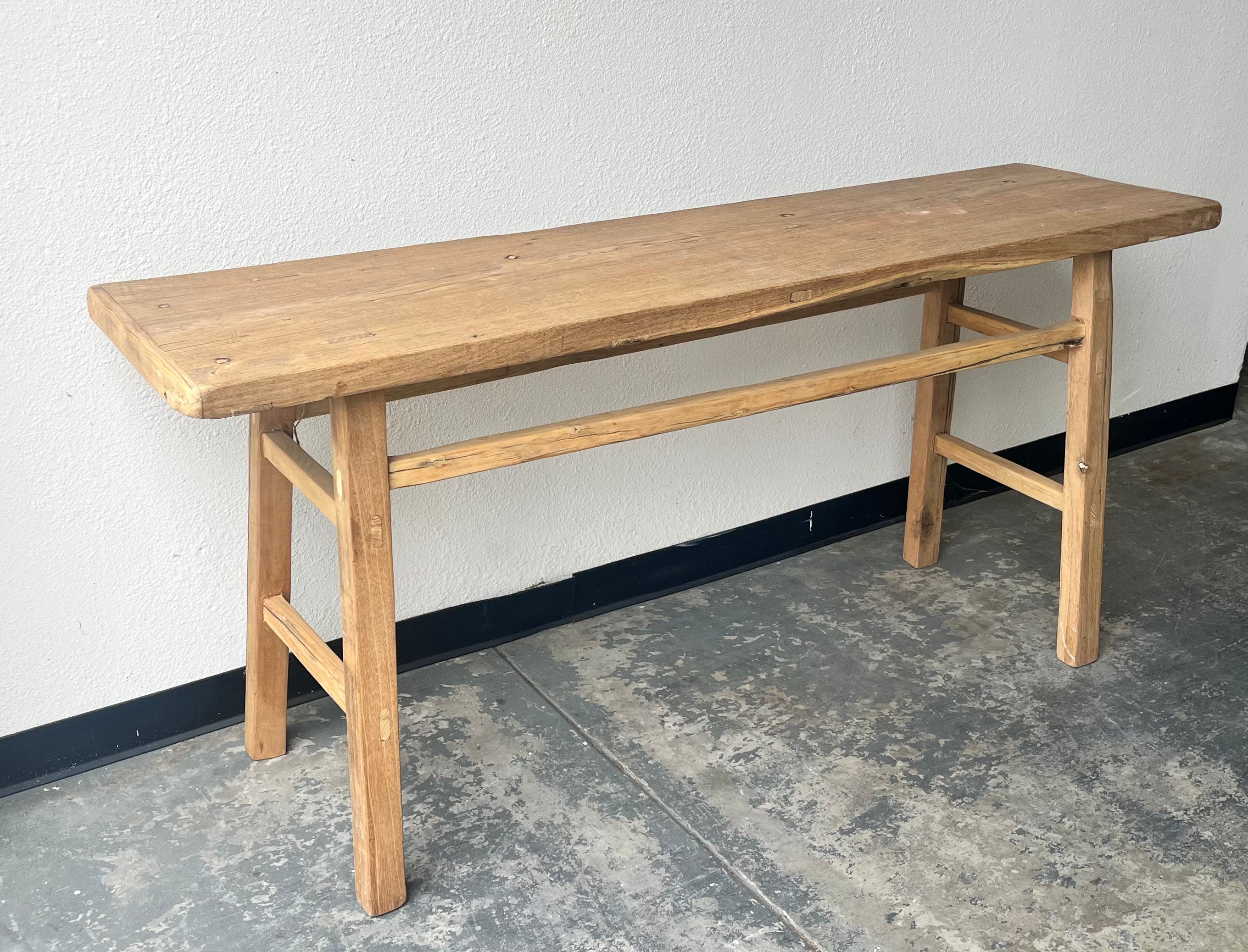 Old Elm Long Console Table (In Store Pickup Only)