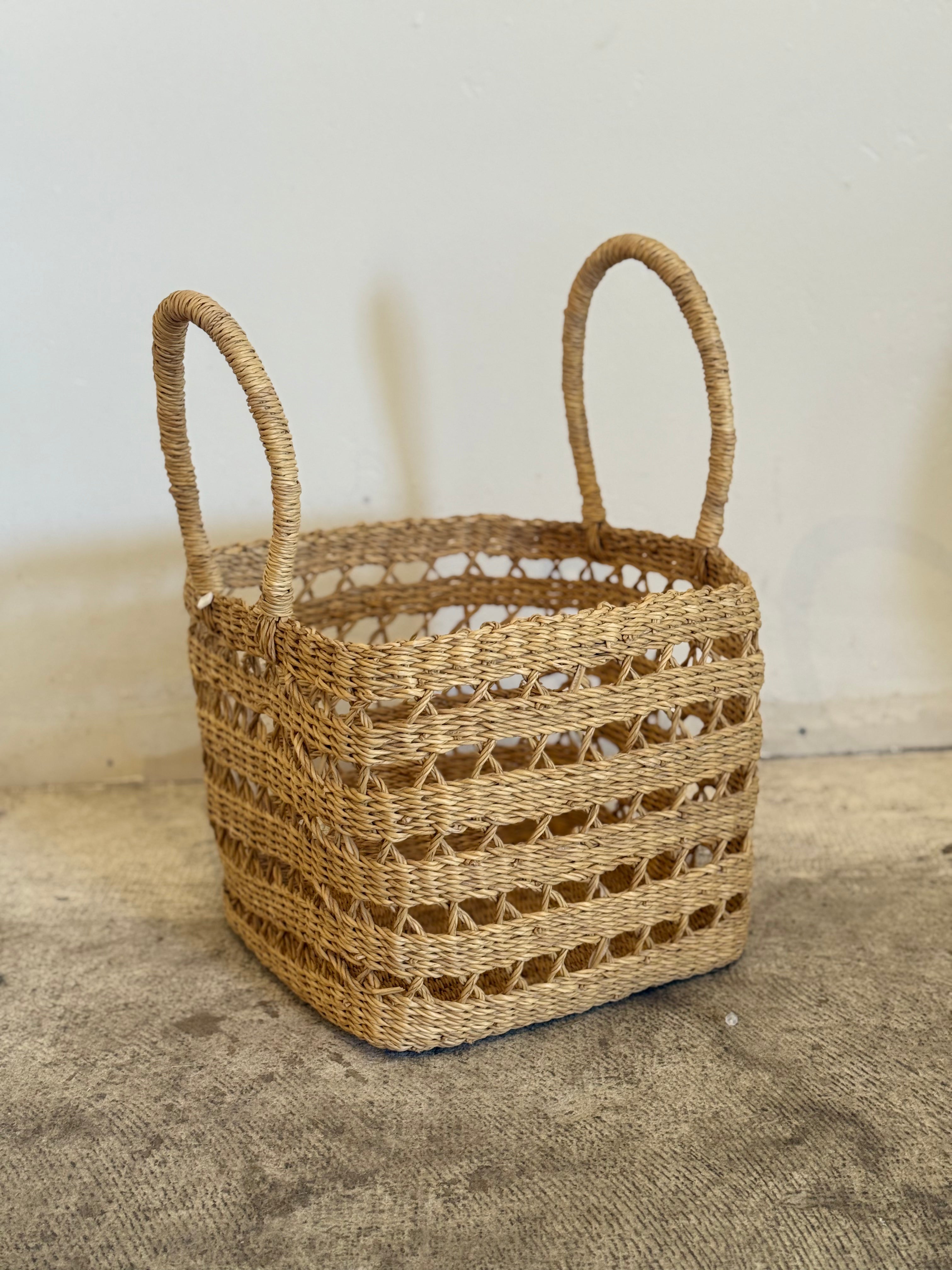 Handmade Square Storage Basket Medium