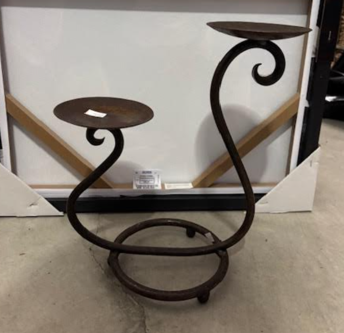 Double Iron Candle Holder