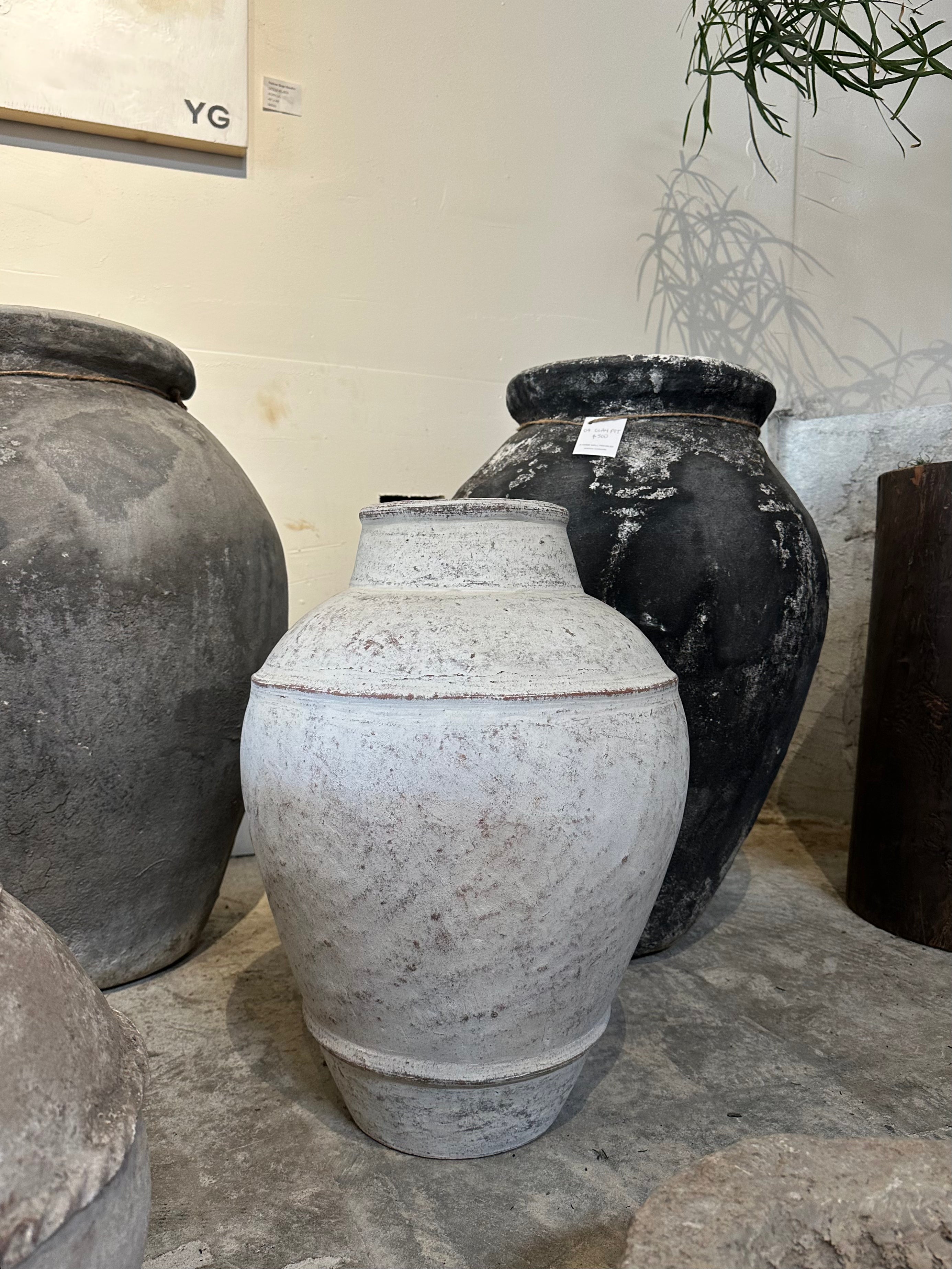 Indo White Washed Pot