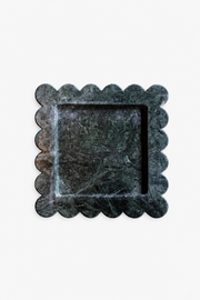 Green Marble Scalloped Tray