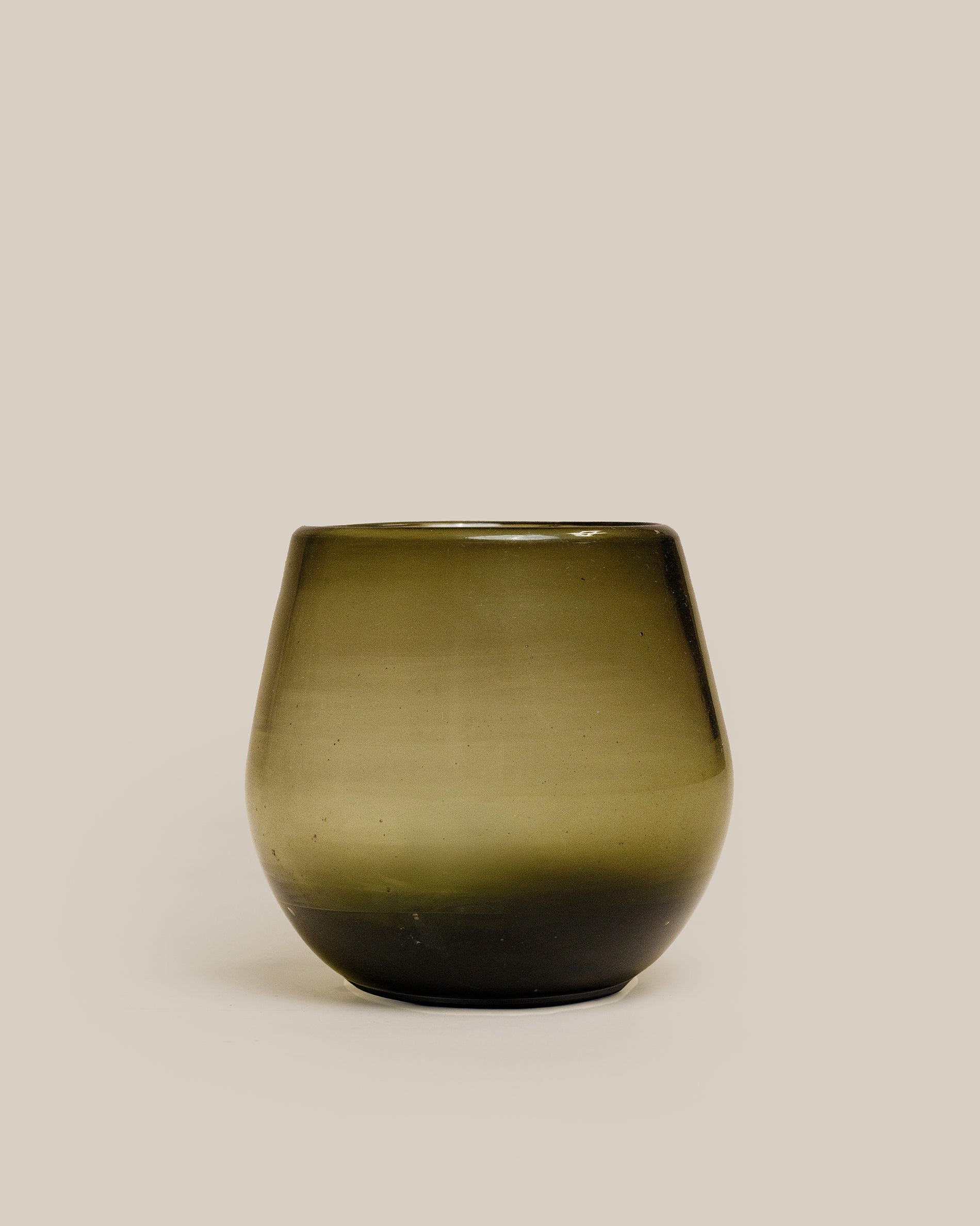 Ronde Blown Glass, Olive Green