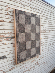 CHECKERS MIRAGE Framed Woven