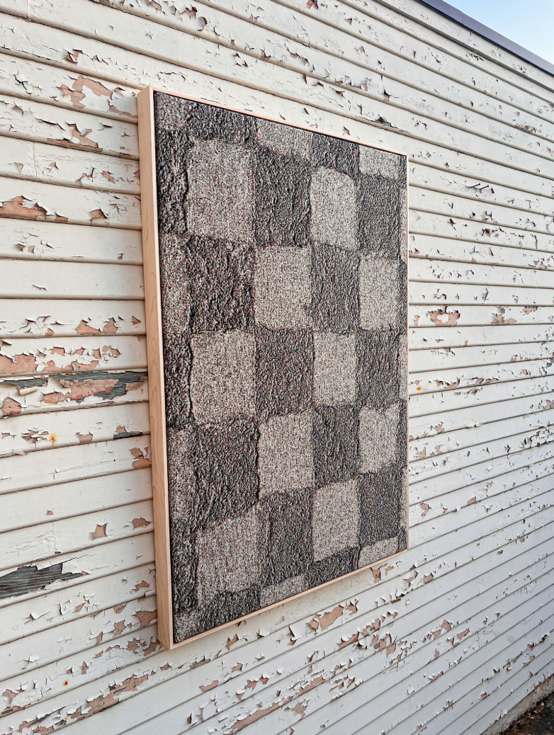 CHECKERS MIRAGE Framed Woven