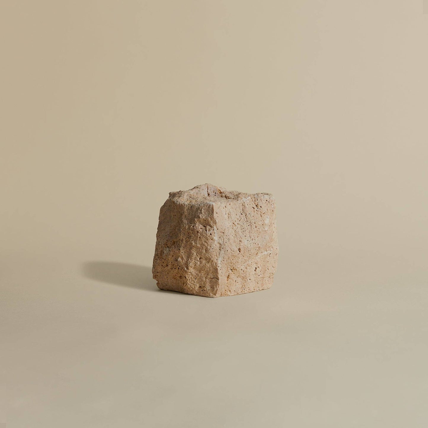 Medium Travertine Candlestick Holder