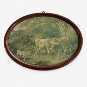Oval Frame w/ Green Print