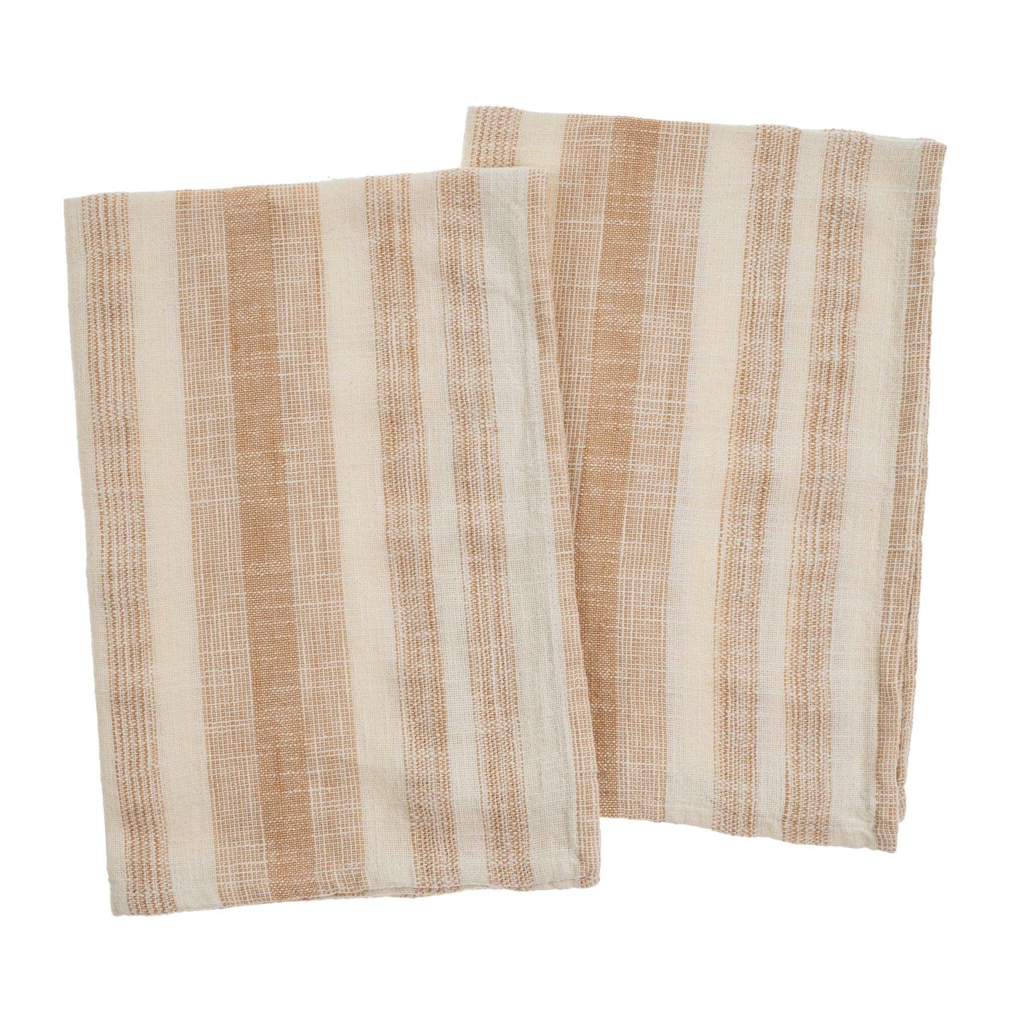 Cabana Stripe Tea Towels S/2 Terracotta