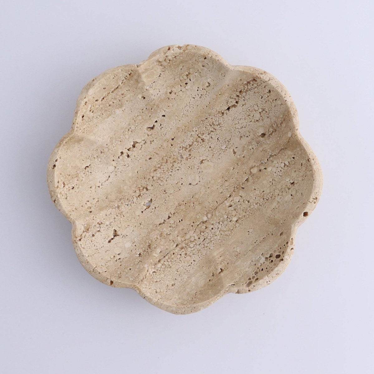 Travertine Scalloped Dish