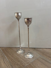 Tall Silver Candle Holders