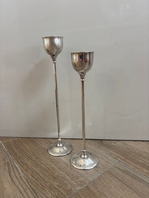 Tall Silver Candle Holders