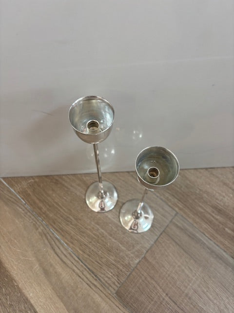Tall Silver Candle Holders