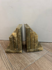Green Marble Bookends